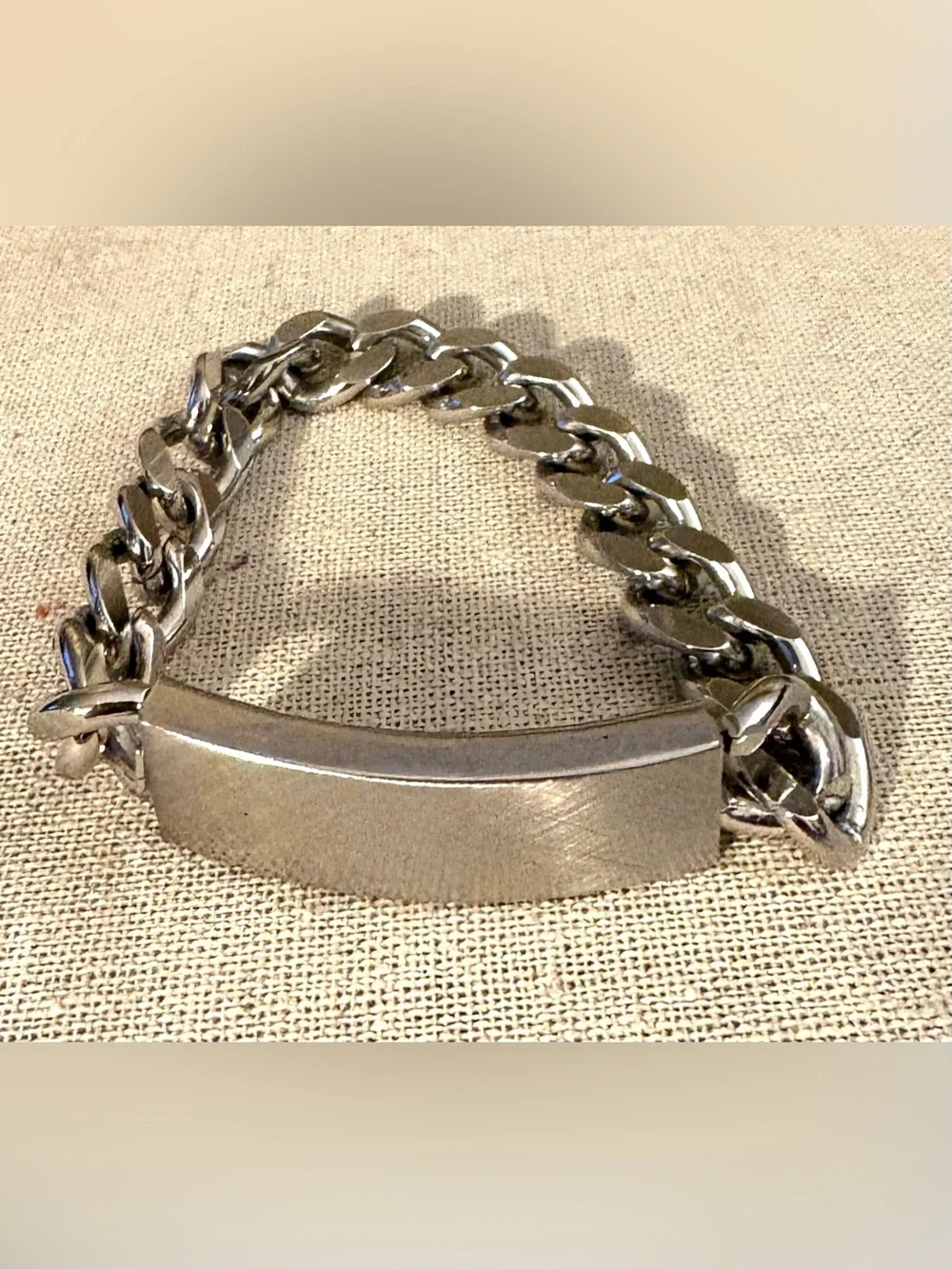 Men's Vintage Speidel Silver-Tone ID Bracelet.